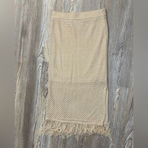 House of Harlow 1960 crochet maxi skirt fringe - M